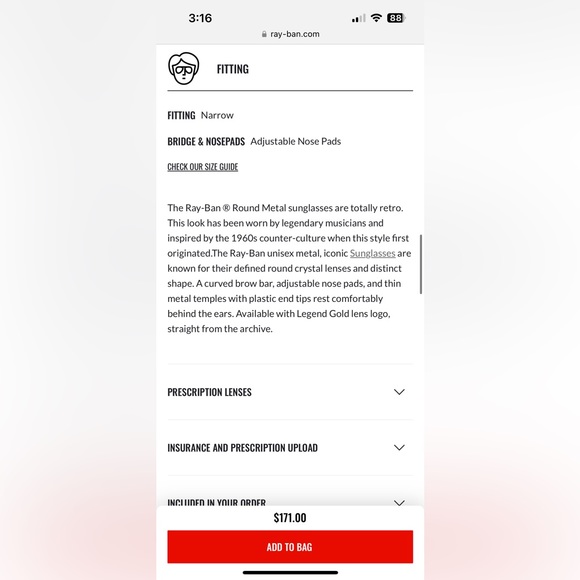 Green and gold round Ray-Bans. - Picture 7 of 7